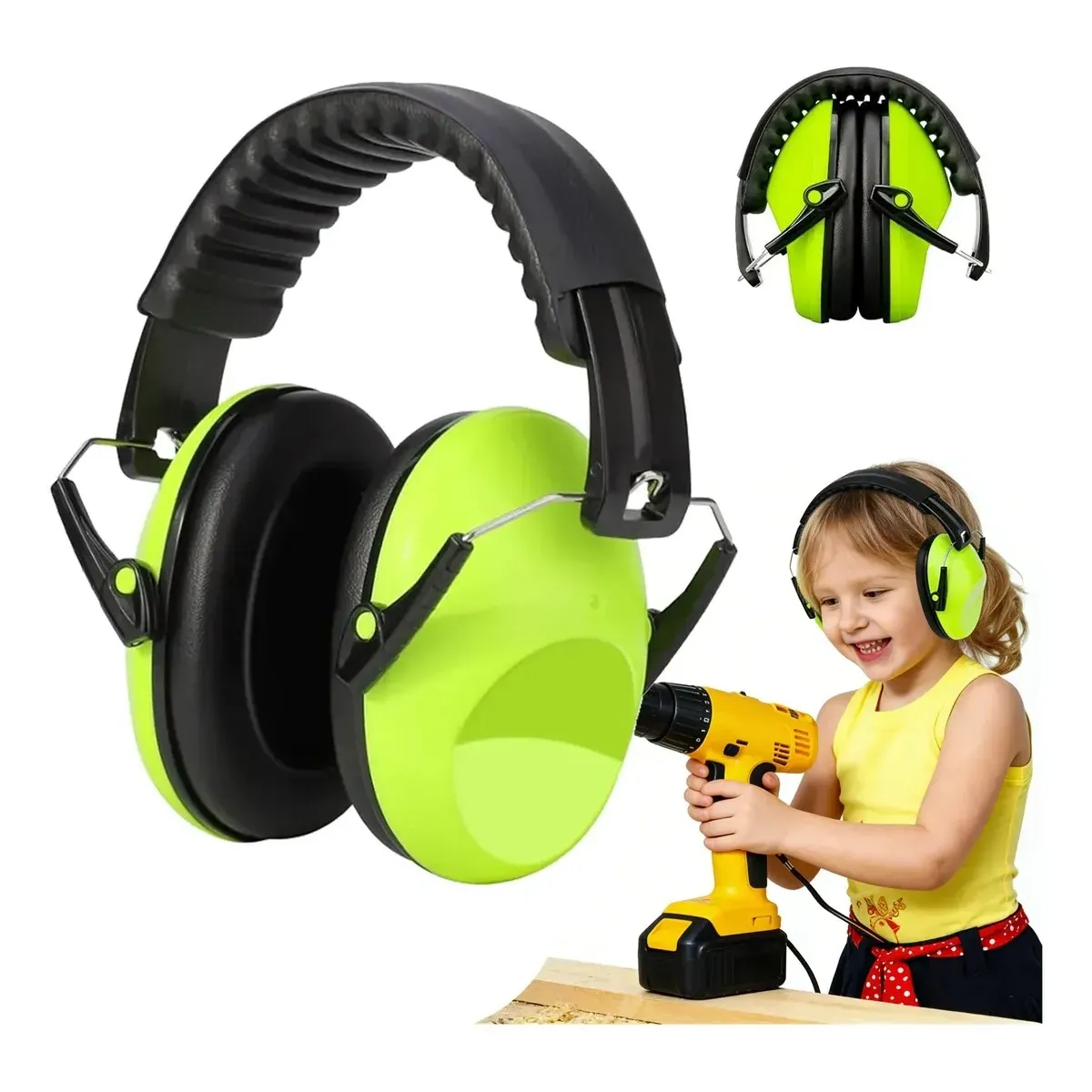 KUANGYE - Orejeras Audifonos Antiruido Niños Y Adultos Tdah Verde