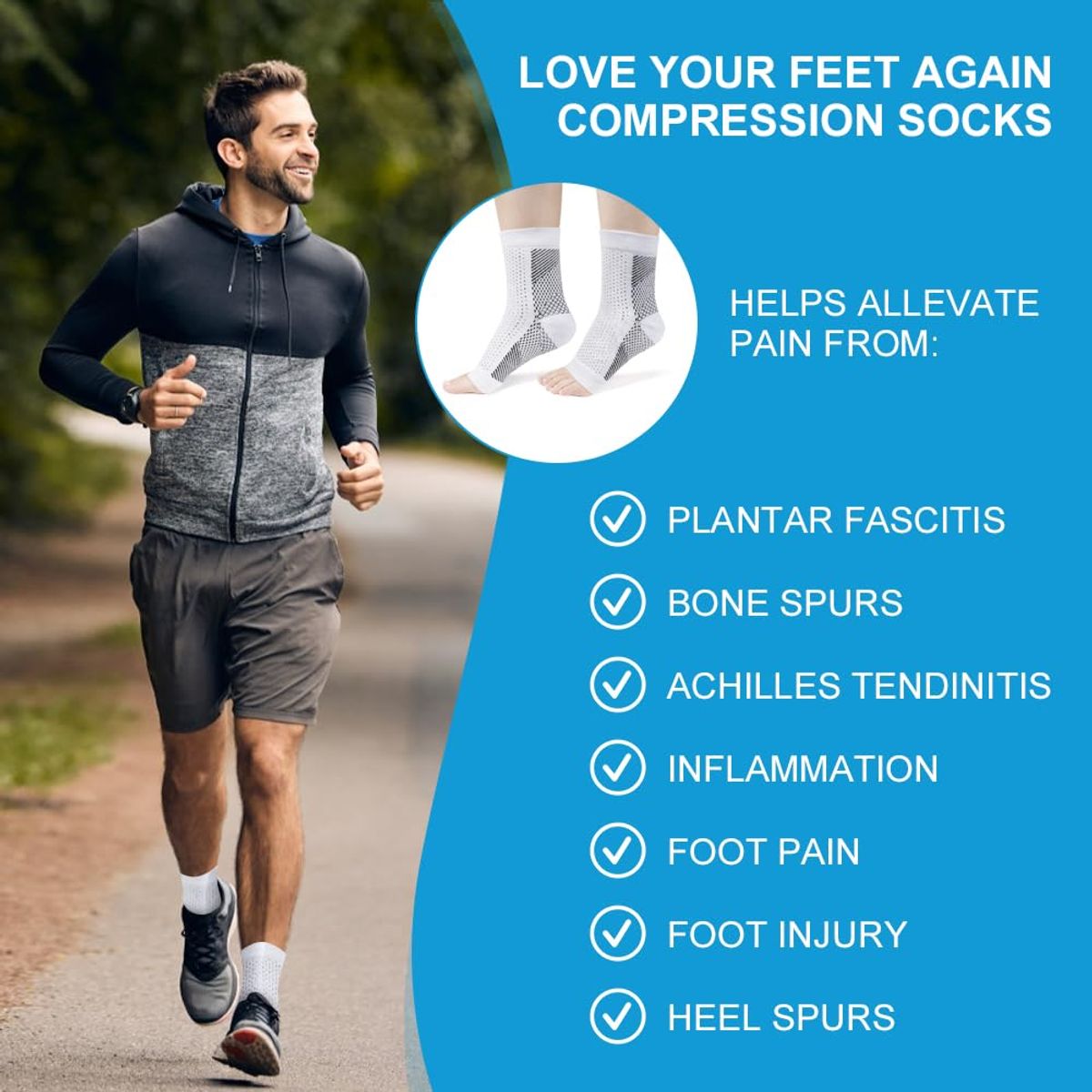 KUANGYE - Calcetines Para Neuropatia Ortopédicos 4 Pares Para Aliviar