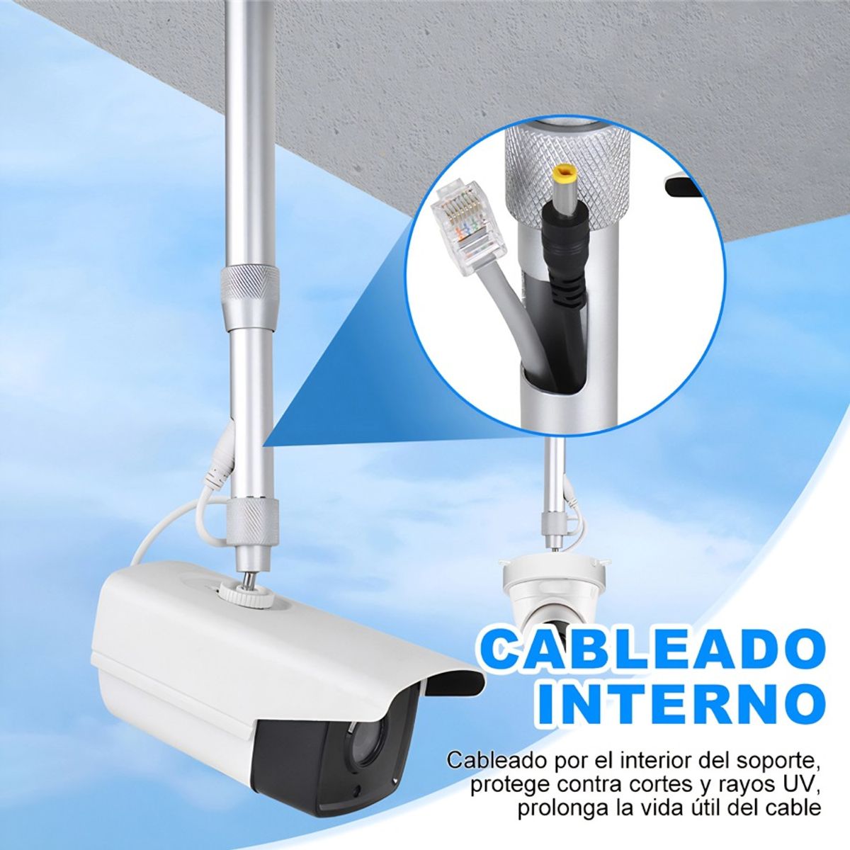 GENERICO - Soporte Proyector Extensible 30-60cm Metal Para Techo Pared