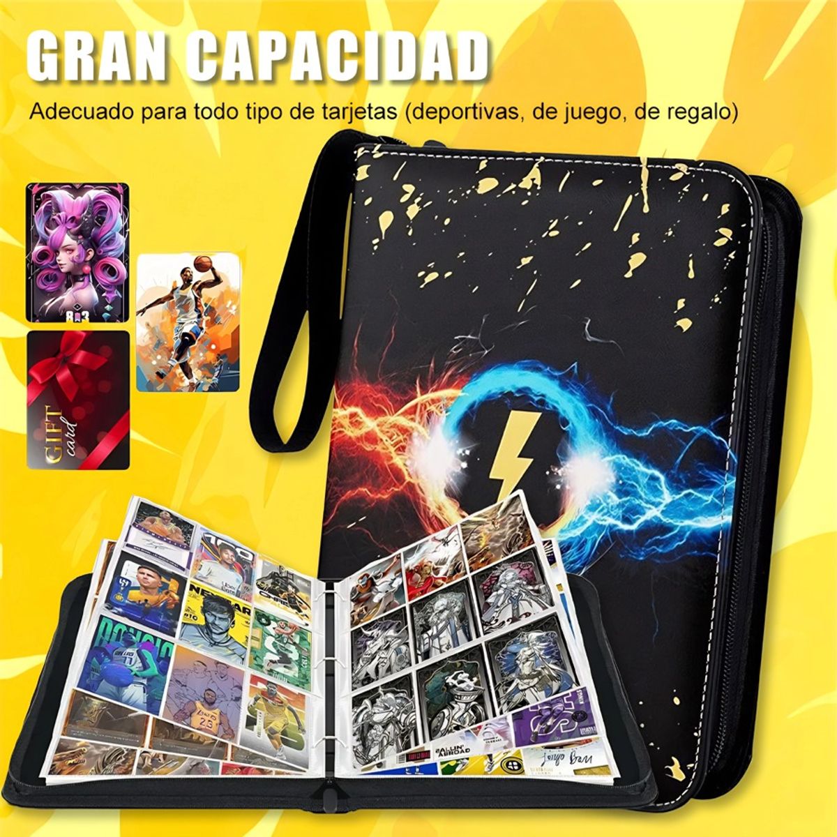 GENERICO - Carpeta Cartas Tcg Bolsillos Para Yugioh Magic Pokémon 900