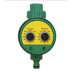 GENERICO - Temporizador De Riego Análogo 2 Diales Automático Válvula Verde