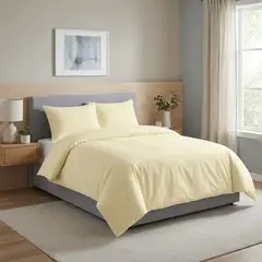 ARMONIA - Juego De Sabanas Algodon 800 Hilos Crema 1,5 Plazas