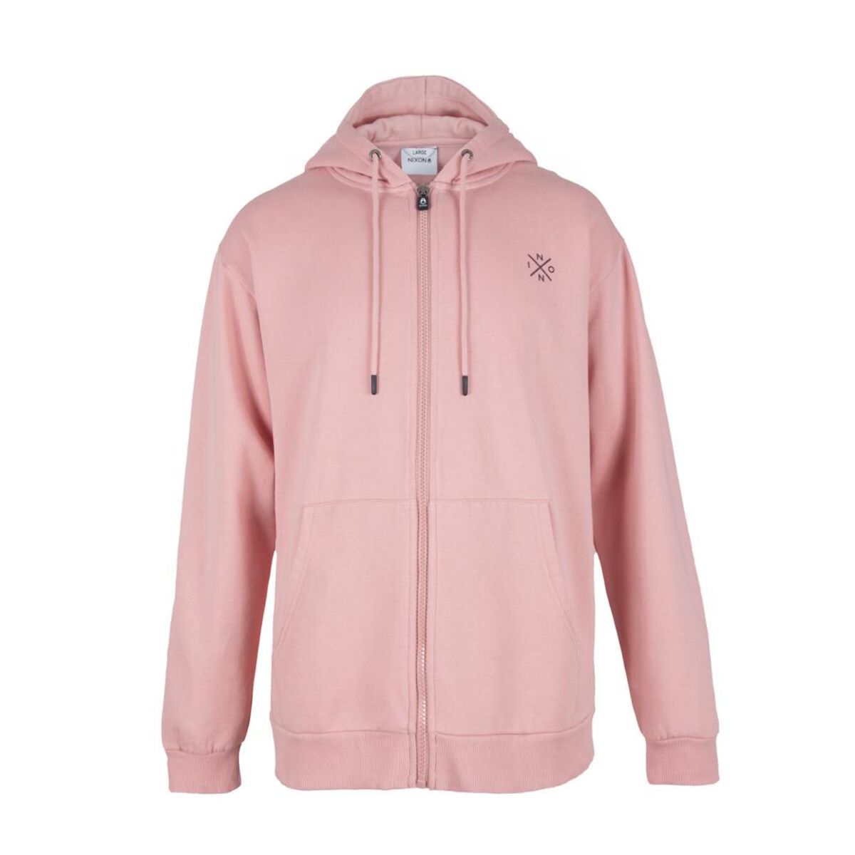 NIXON - Polerón Hombre Full Zipper Pink Dark Cross