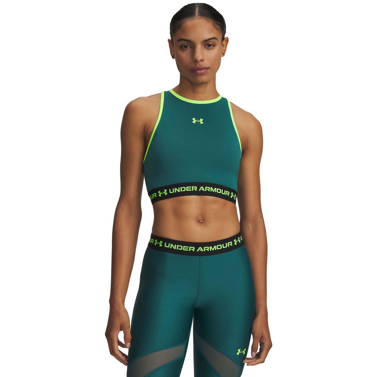 UNDER ARMOUR - Primera Capa Superior Mujer Heatgear Mesh Tank Verde UNDER ARMOUR
