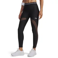 UNDER ARMOUR - Calza Mujer Heatgear Mesh Leggings Negro