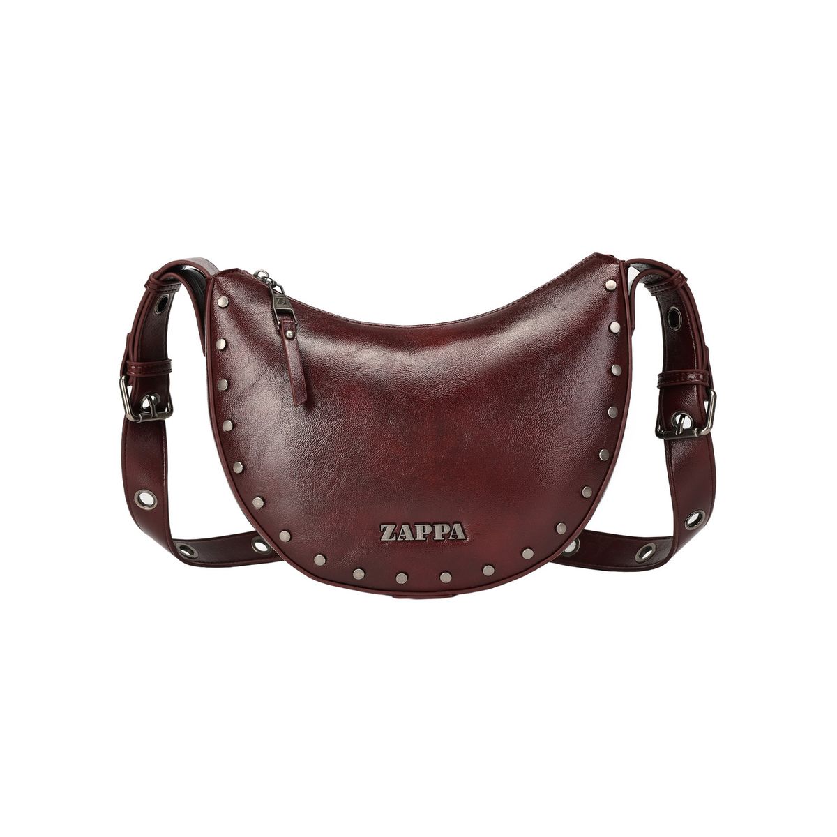 ZAPPA - Cartera Bandolera Tachas Bordó Zappa