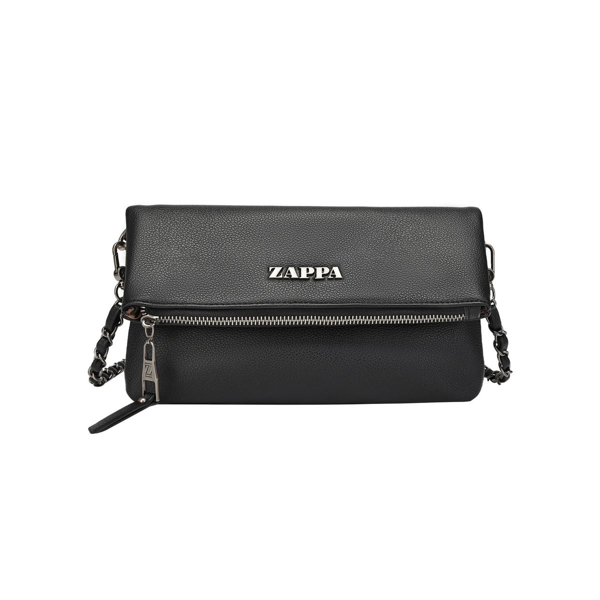 ZAPPA - Cartera Bandolera Tipo Sobre Detalle Cadena Negro Zappa