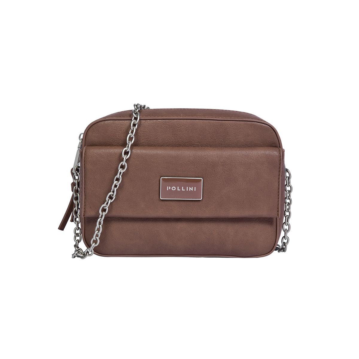 POLLINI - Cartera Bandolera Casual Marrón Pollini