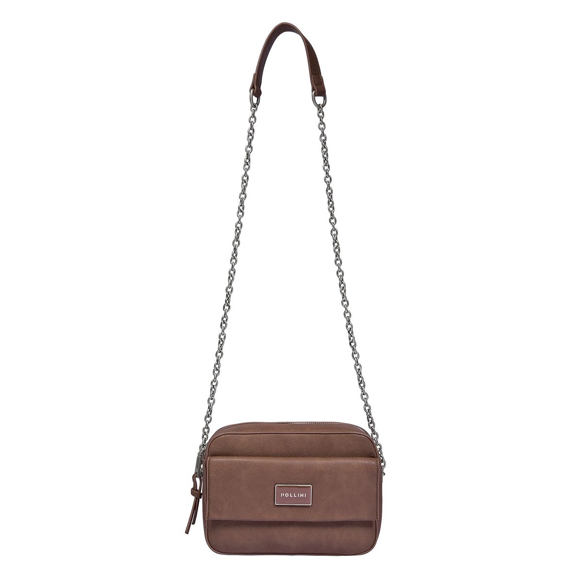 POLLINI - Cartera Bandolera Casual Marrón Pollini