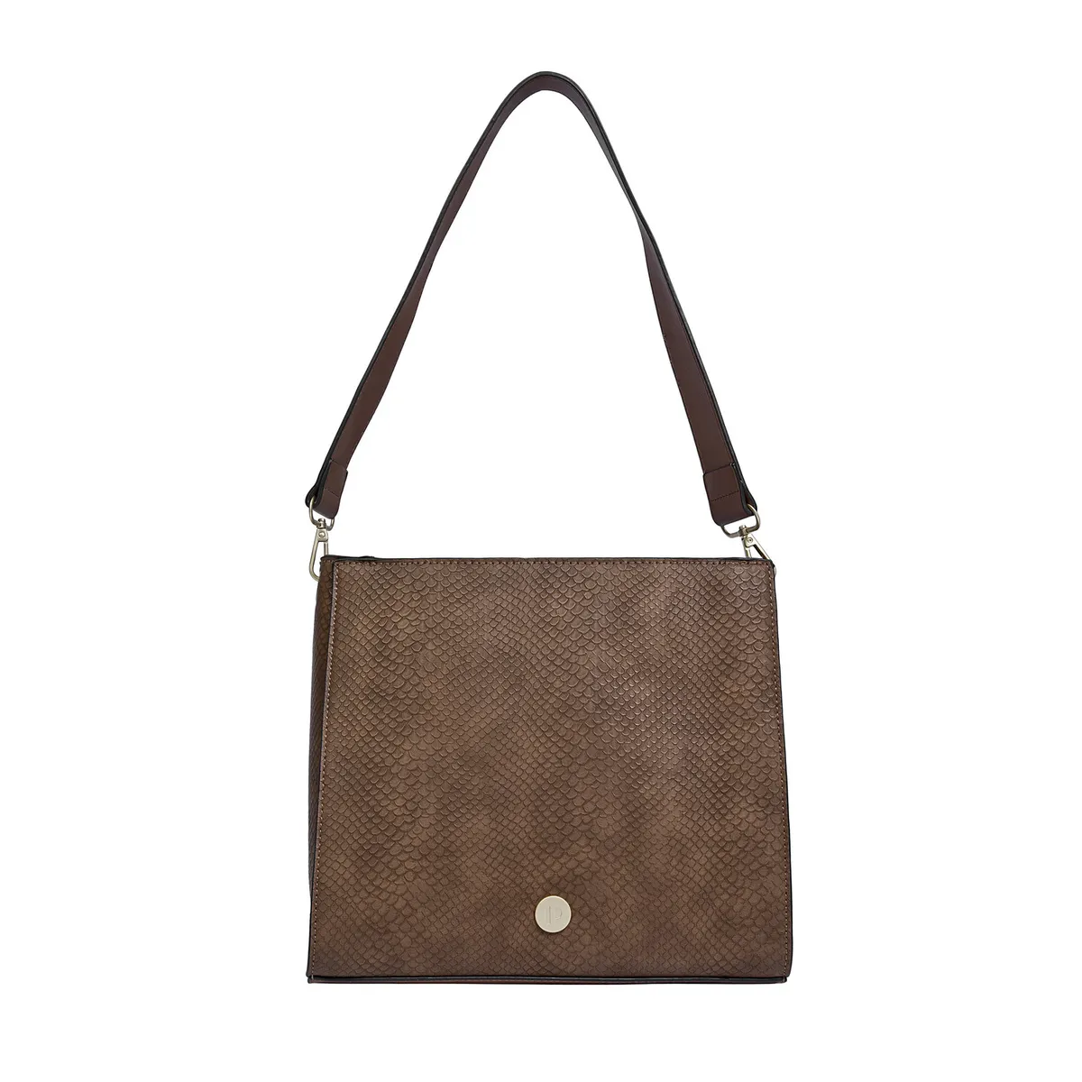 POLLINI - Cartera Tote Casual Marrón oscuro Pollini