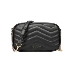 POLLINI - Cartera Bandolera detalle cadena Negro