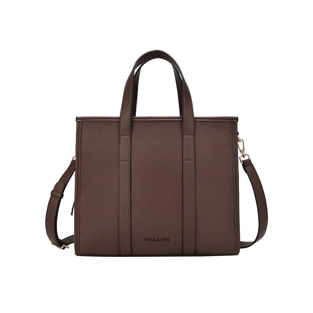 POLLINI - Cartera Bandolera Casual Marrón oscuro Pollini