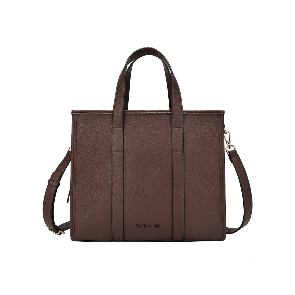 POLLINI - Cartera Bandolera Casual Marrón oscuro Pollini