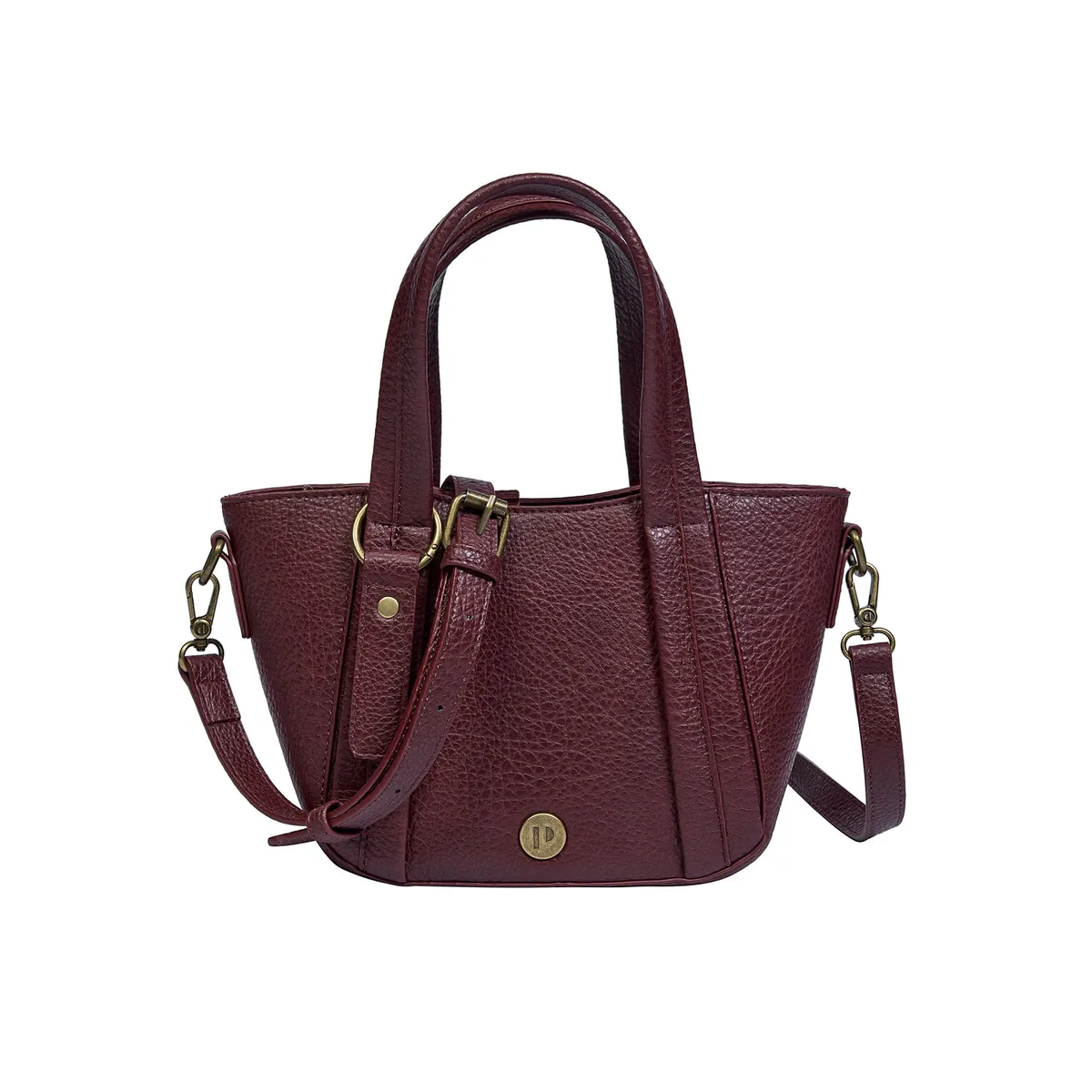 POLLINI - Cartera Bandolera Casual Bordó Pollini