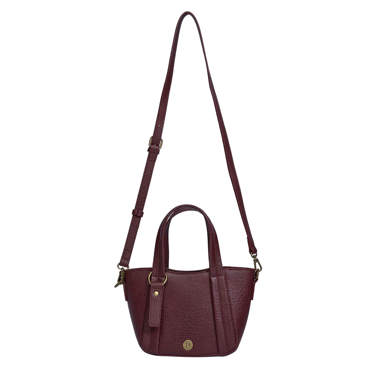 POLLINI - Cartera Bandolera Casual Bordó Pollini