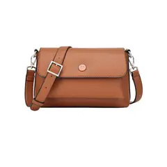 POLLINI - Cartera Bandolera con broche Marrón claro