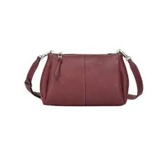 POLLINI - Cartera Bandolera Casual Bordó