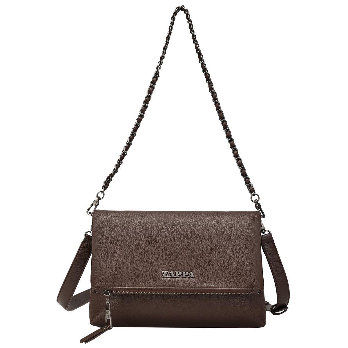 ZAPPA - Cartera Bandolera Tipo Sobre Cadena Marrón oscuro Zappa