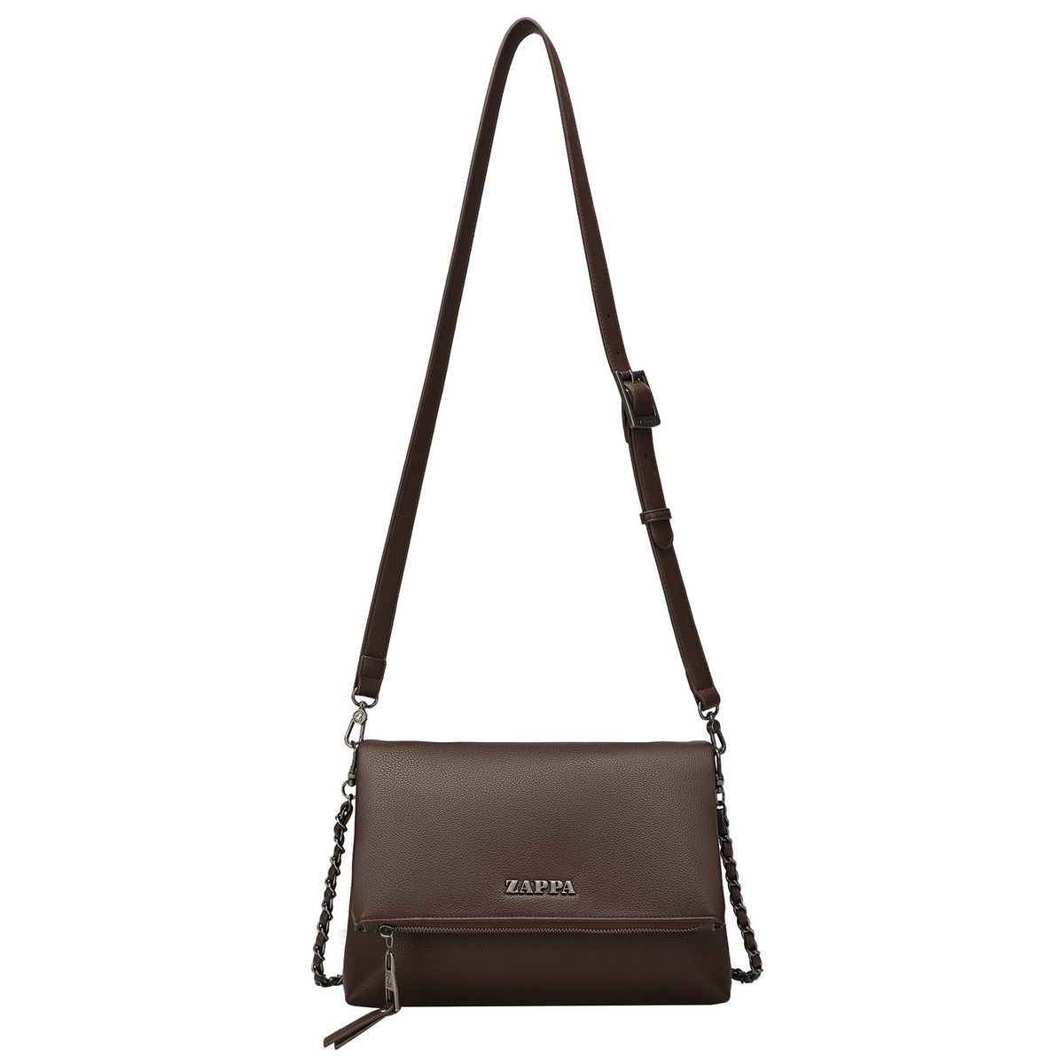 ZAPPA - Cartera Bandolera Tipo Sobre Cadena Marrón oscuro Zappa