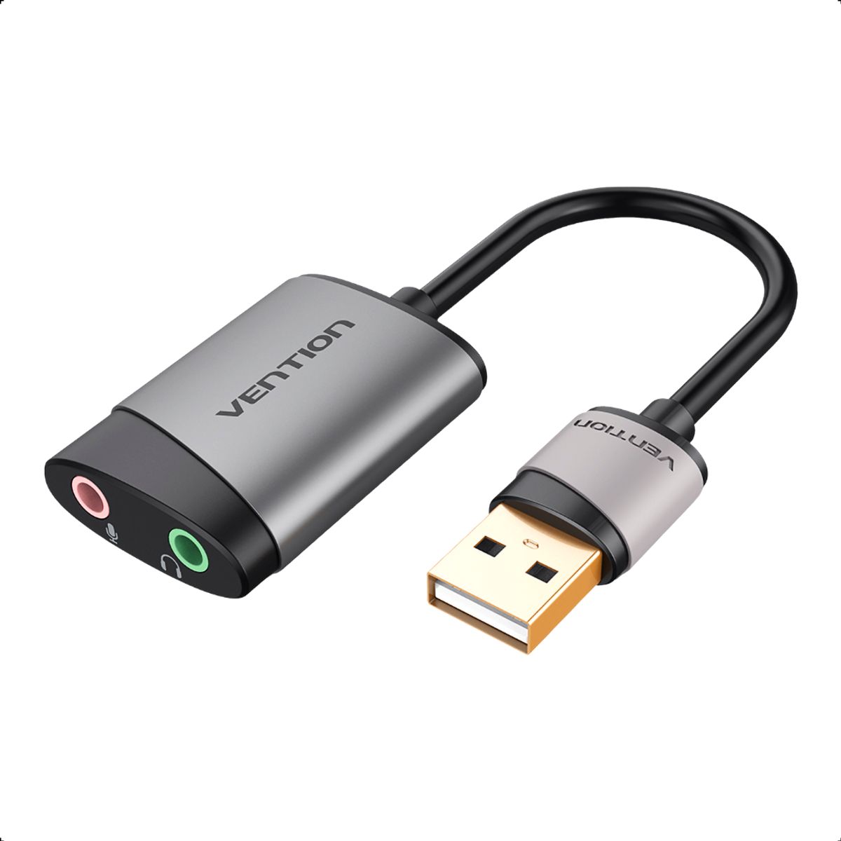 VENTION - Tarjeta Sonido Externa Dual Jack 3,5 A Usb Vention Para Ps5