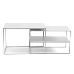 LIVING MARKET - Mesa de centro Nido Oslo Blanco Hecho a Mano