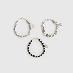 LOUNGE - Set Pulseras Mujer Mostacillas Y Piedras Irregulares