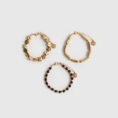 LOUNGE - Set Pulseras Mujer Mostacillas Y Piedras Irregulares