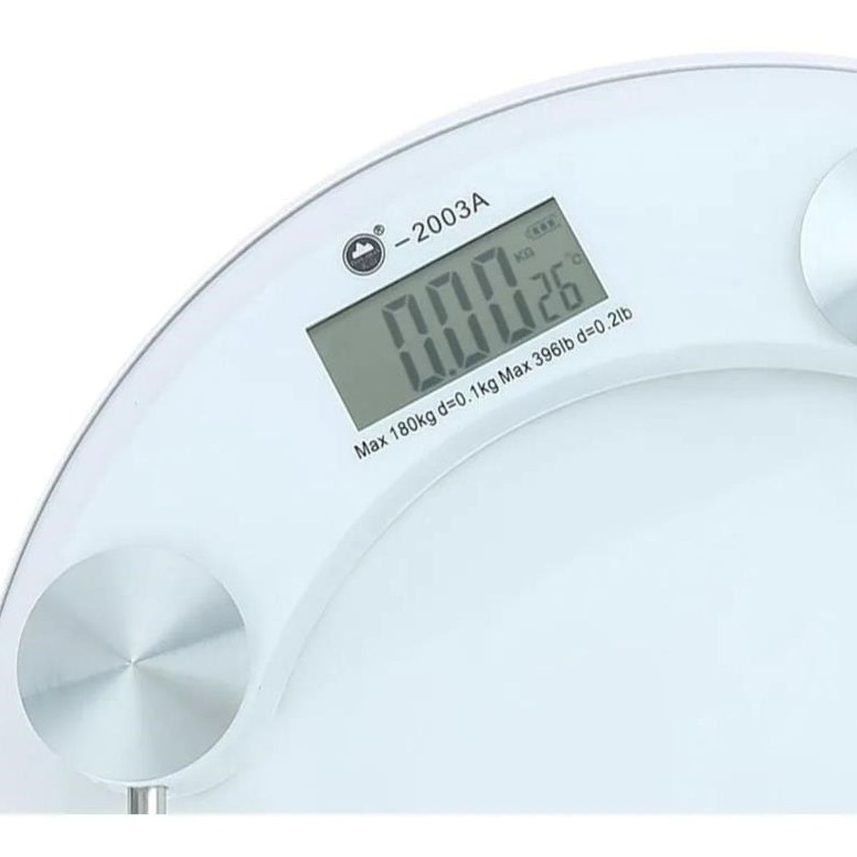 GENERICO - Balanza Pesa Digital Baño 180kg Vidrio 33cm Temperatura Color Transparente-227006