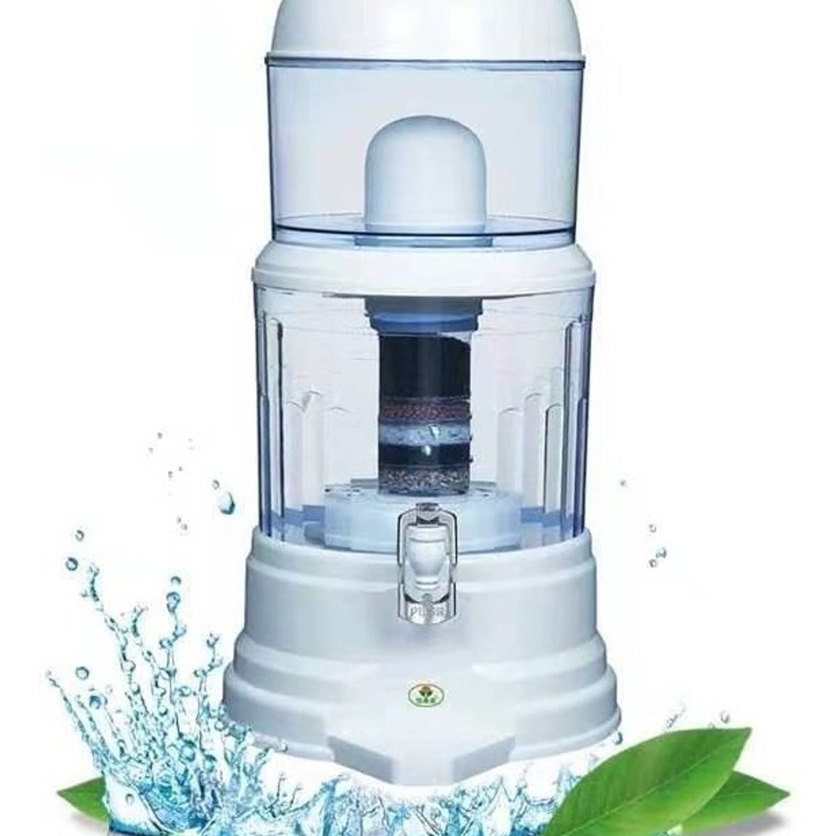 GENERICO - Dispensador Y Filtro De Agua Con Piedras Purificadoras 16l Color Blanco-228090 B90