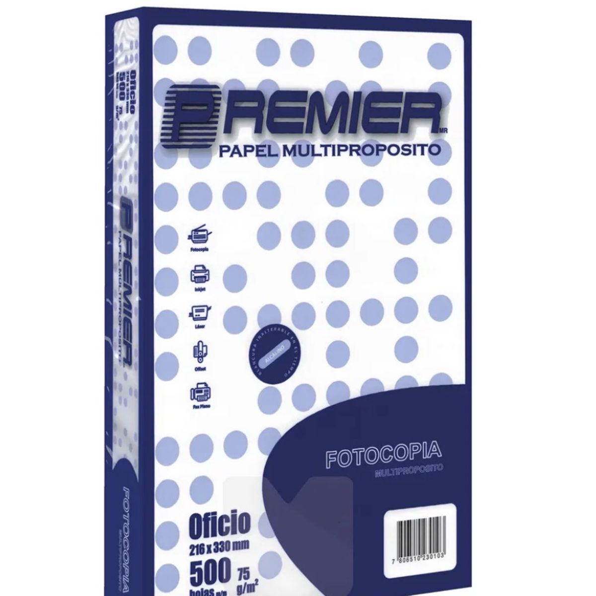 PREMIER - Resma De Papel Premier Tamaño Oficio 500 Hojas Blanco 75 grs