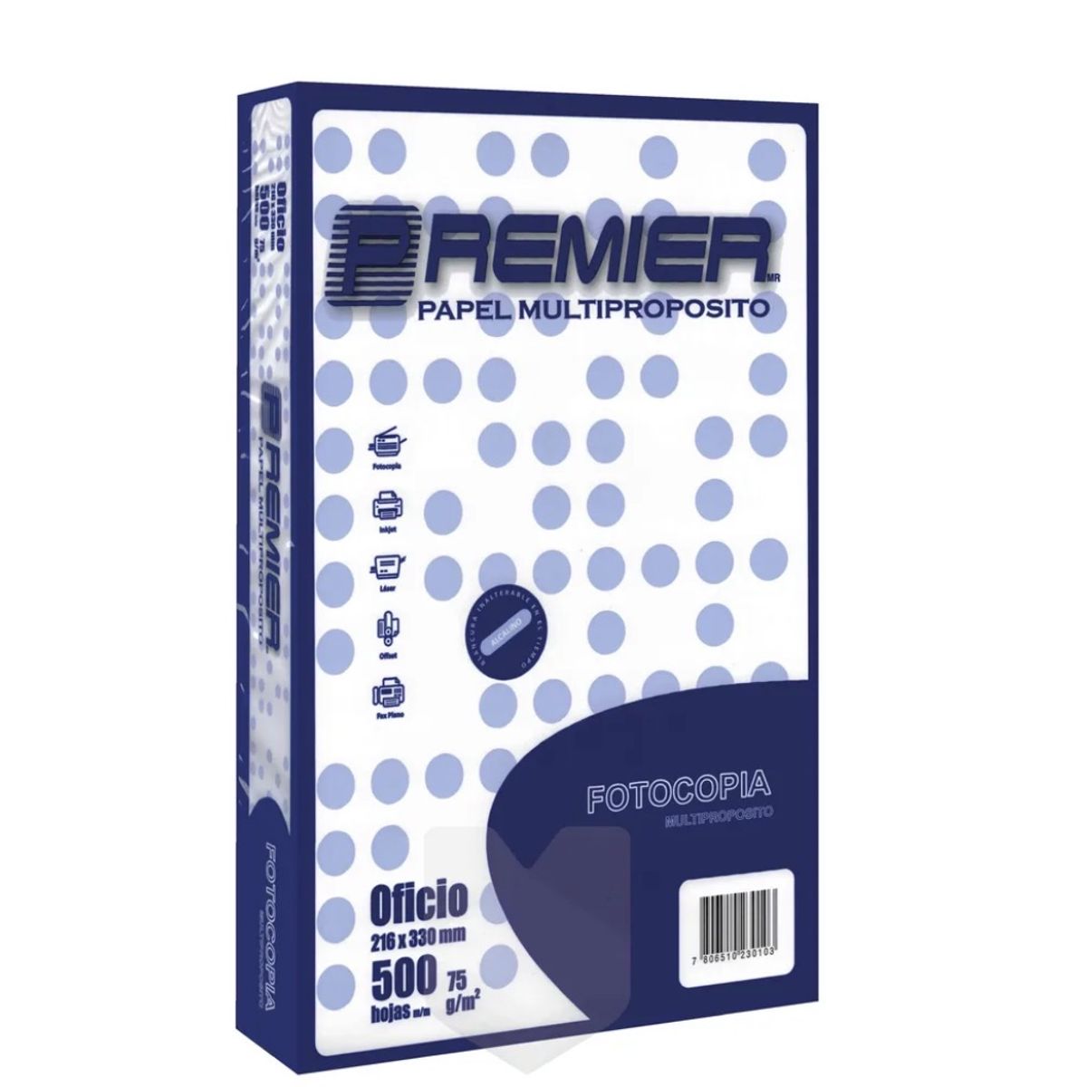 PREMIER - Resma De Papel Premier Tamaño Oficio 500 Hojas Blanco 75 grs