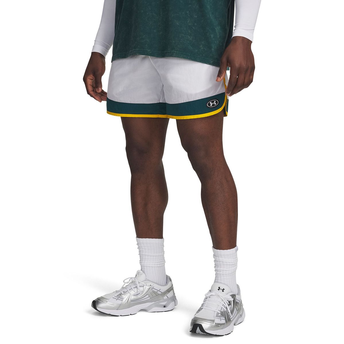 UNDER ARMOUR - Short Hombre Icon Woven Track Blanco UNDER ARMOUR