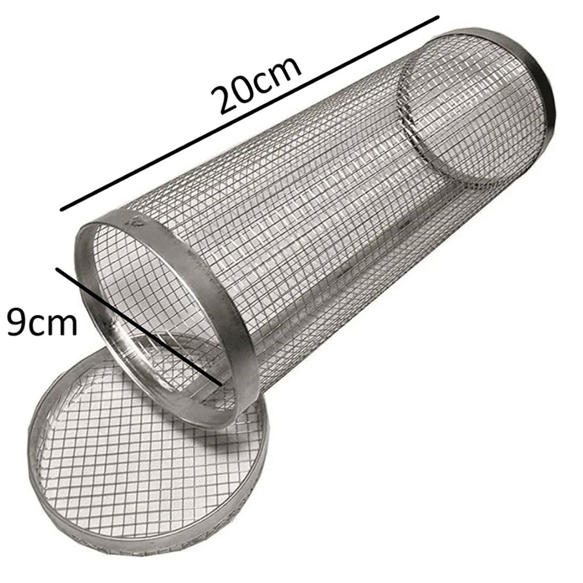 WAKESHOME - Cesta Giratoria para Parrilla  Ideal para Carne, Verduras y Asados