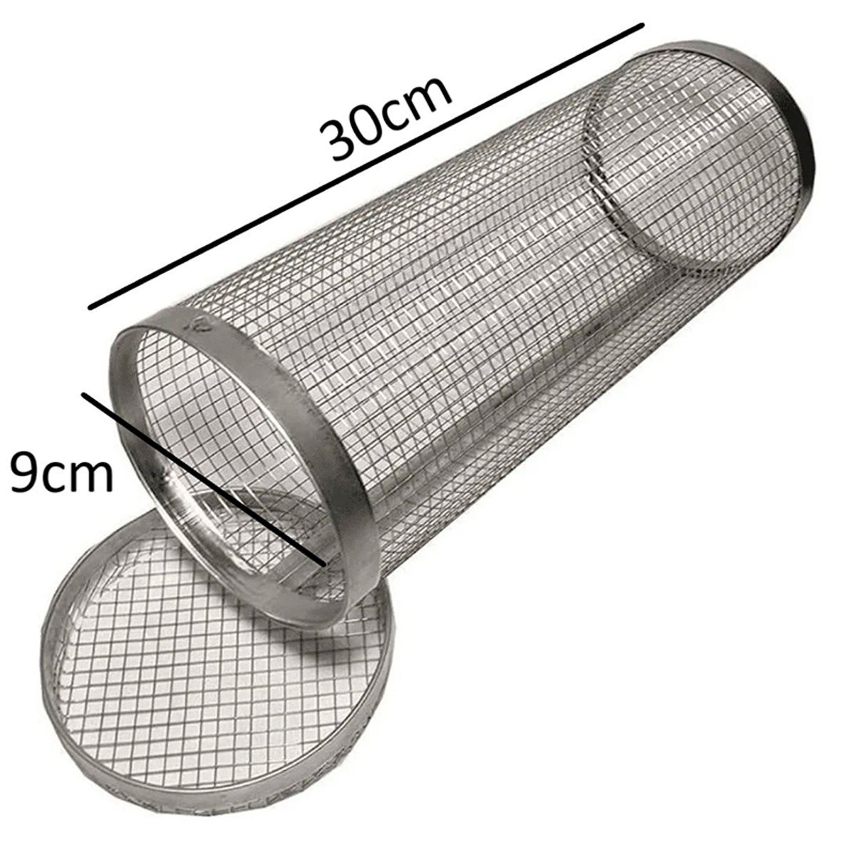 WAKESHOME - Cesta Giratoria para Parrilla  Ideal para Carne, Verduras y Asados