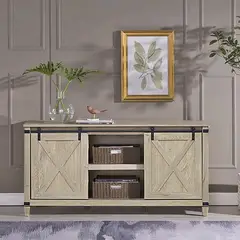 MSA MUEBLES SANTA ANA - Rack Buffet Para TV 55 Roble Light Grey