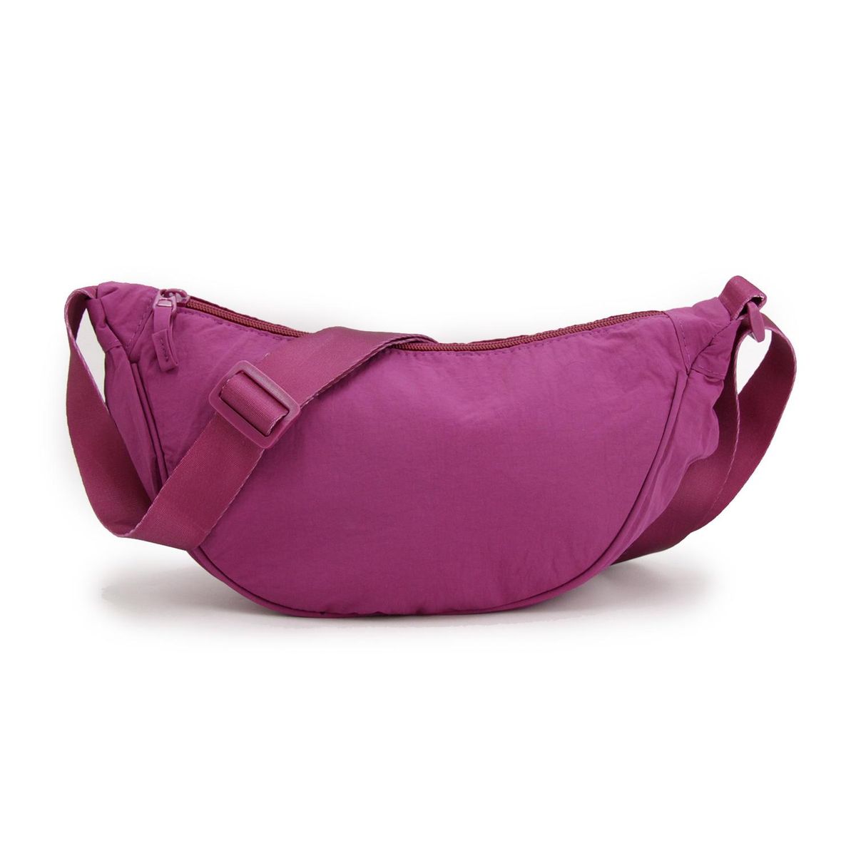 GENERICO - Bandolera bolso banano liso unicolor