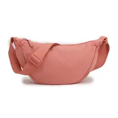 GENERICO - Bandolera bolso banano liso unicolor