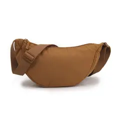 GENERICO - Bandolera bolso banano liso unicolor