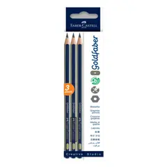 FABER-CASTELL - Lápiz grafito Goldfaber 1221 3B x2 BC