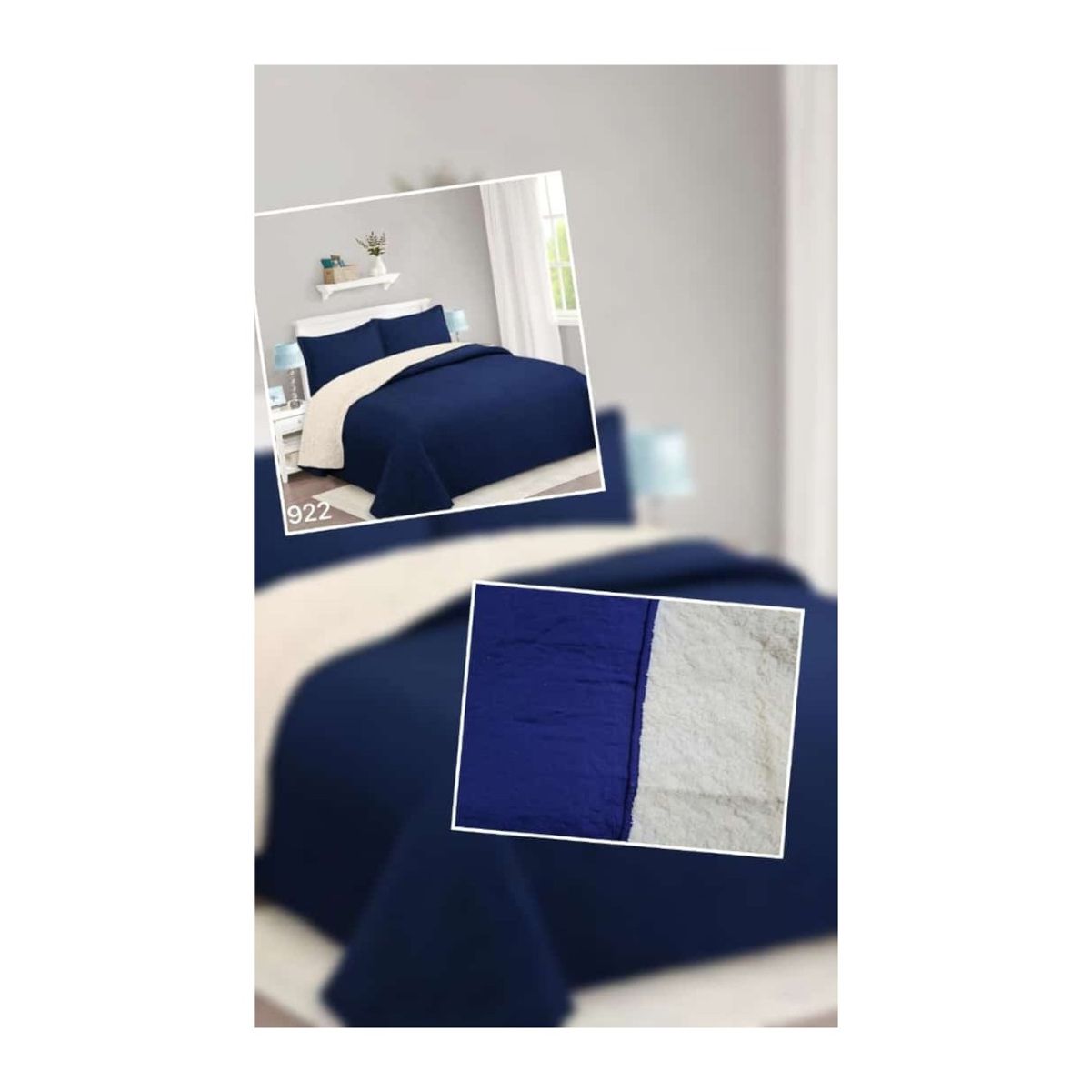 GENERICO - Cubrecama Quilt Con Chiporro Unicolor King