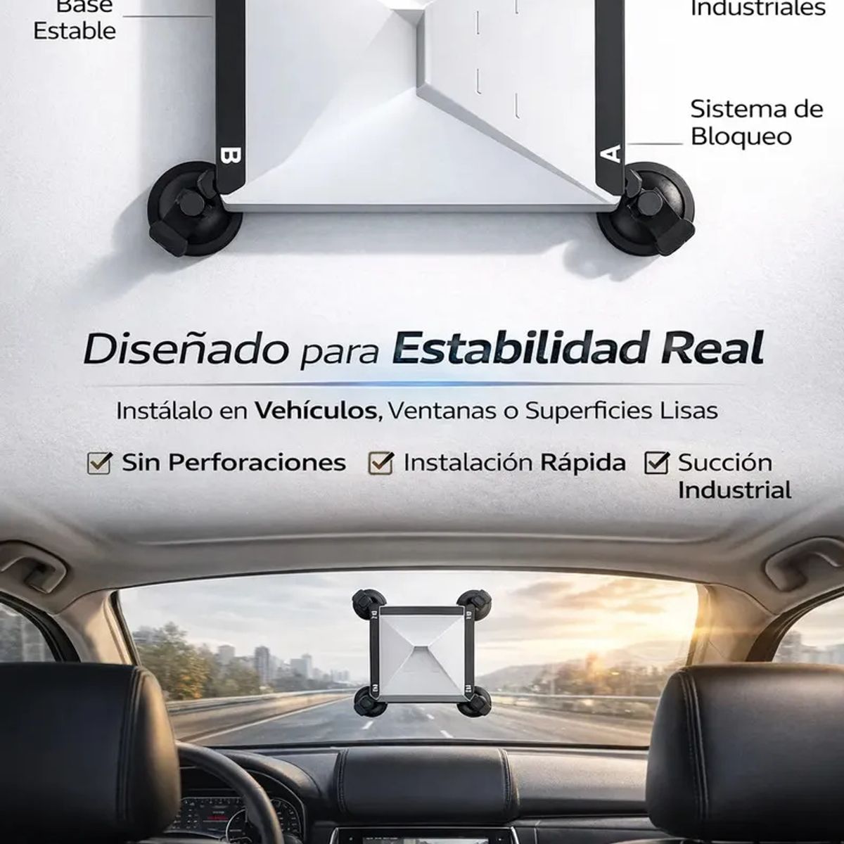 GENERICO - Soporte De Ventosa O Chupon Para Antena Starlink Mini