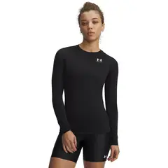UNDER ARMOUR - Primera Capa Superior Mujer Heatgear Comp Negro