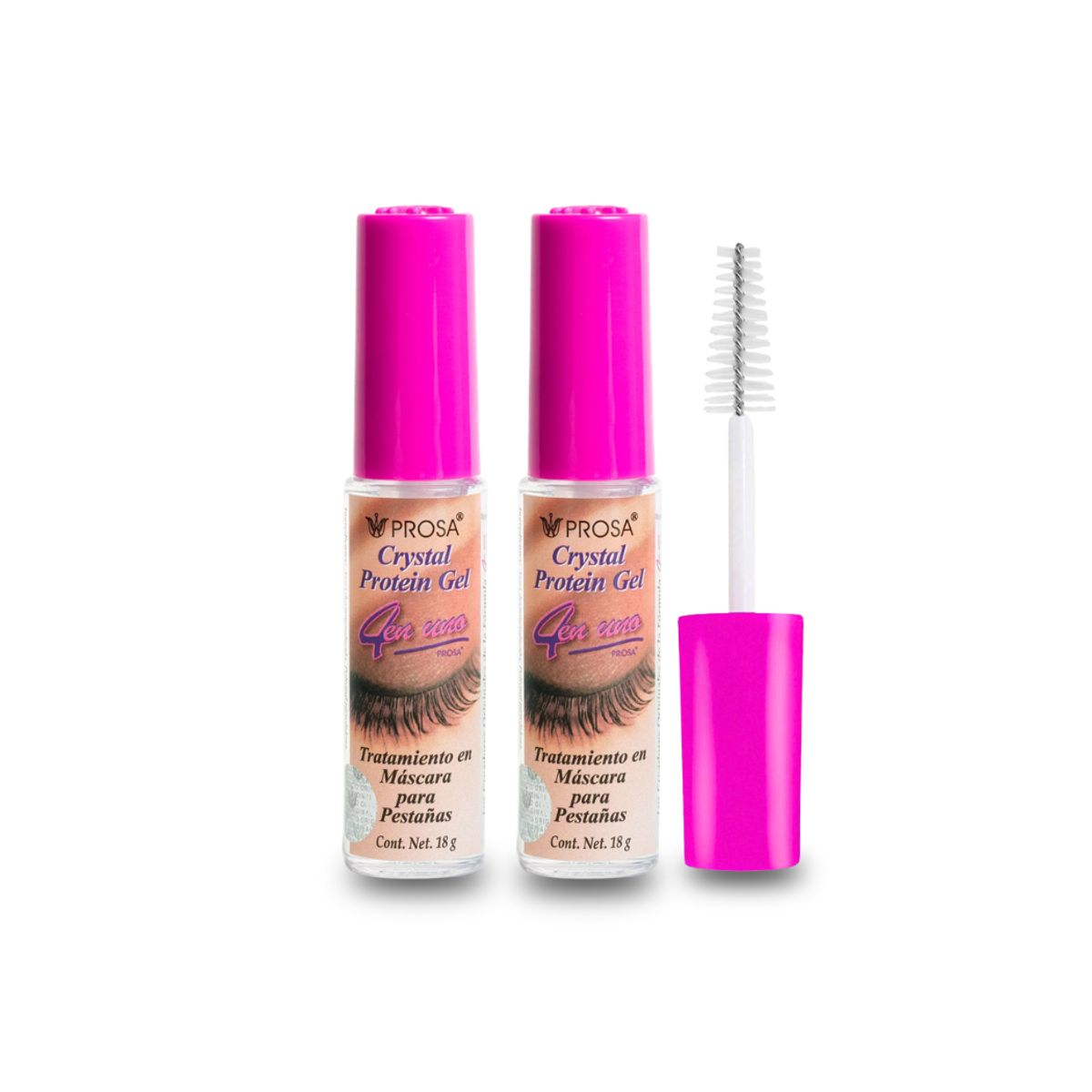 PROSA NATURAL - Pack x 2 Rimel Para Pestañas Transparente Crystal Gel Prosa