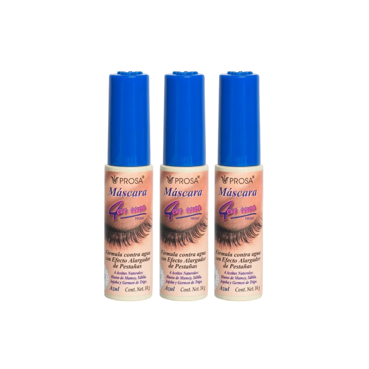 PROSA NATURAL - Pack x 3 Mascara de Pestañas Clasica Azul 14g Prosa