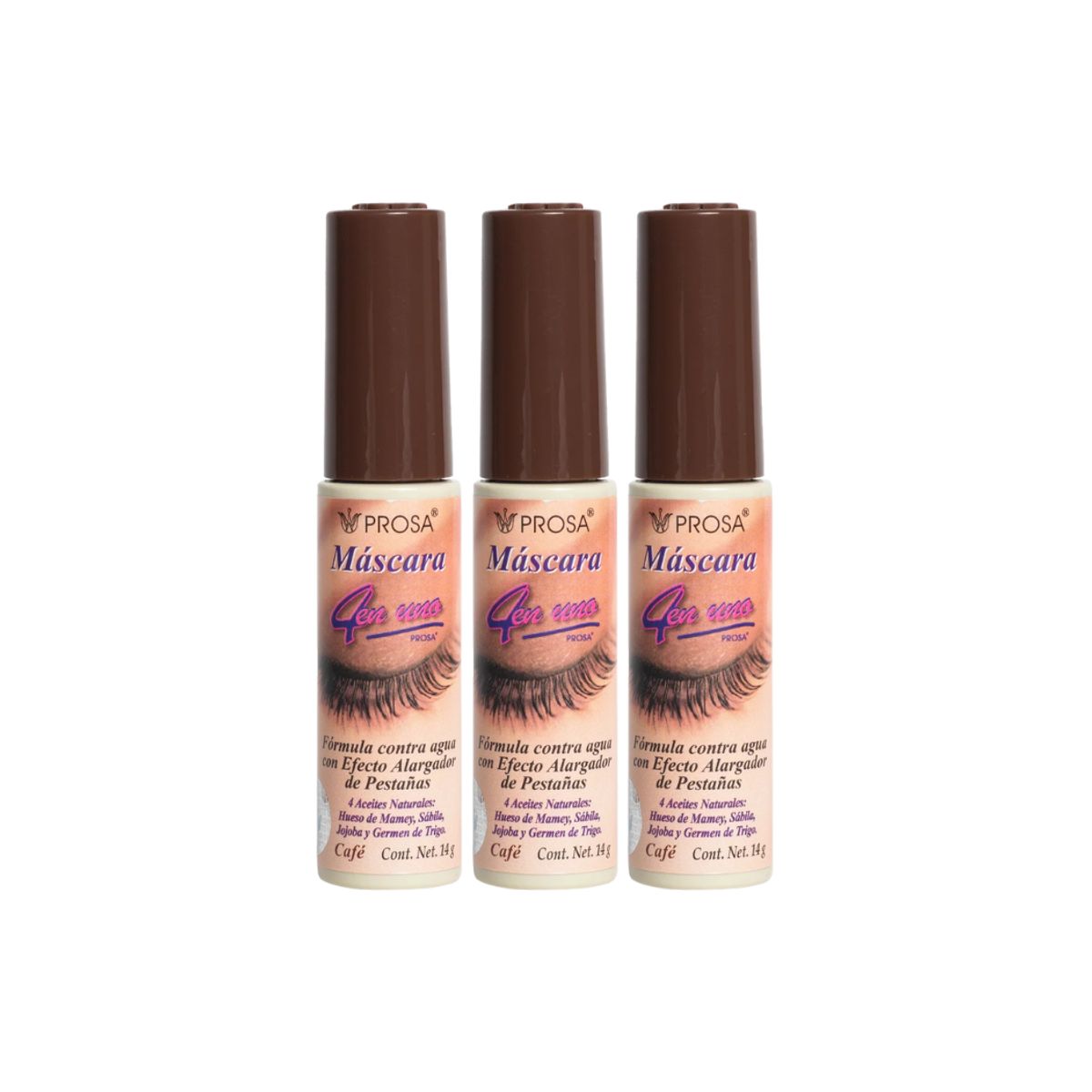 PROSA NATURAL - Pack x 3 Delineador de Ojos Clasico Cafe 10g Ilumina Prosa