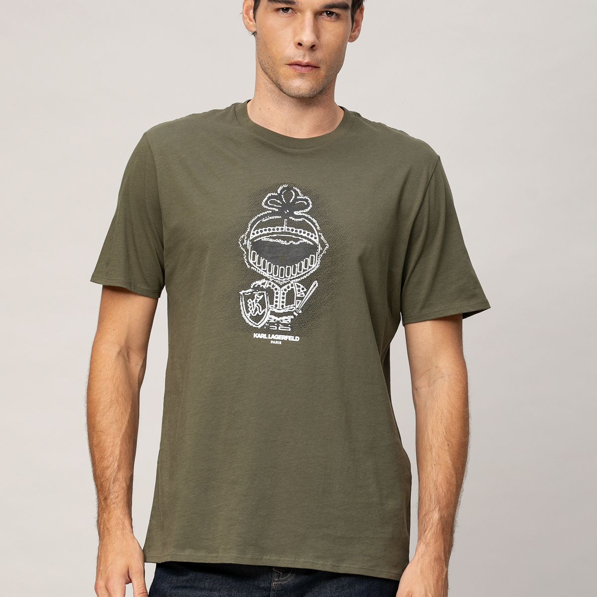 KARL LAGERFELD - Polera estampada Karl digital armor