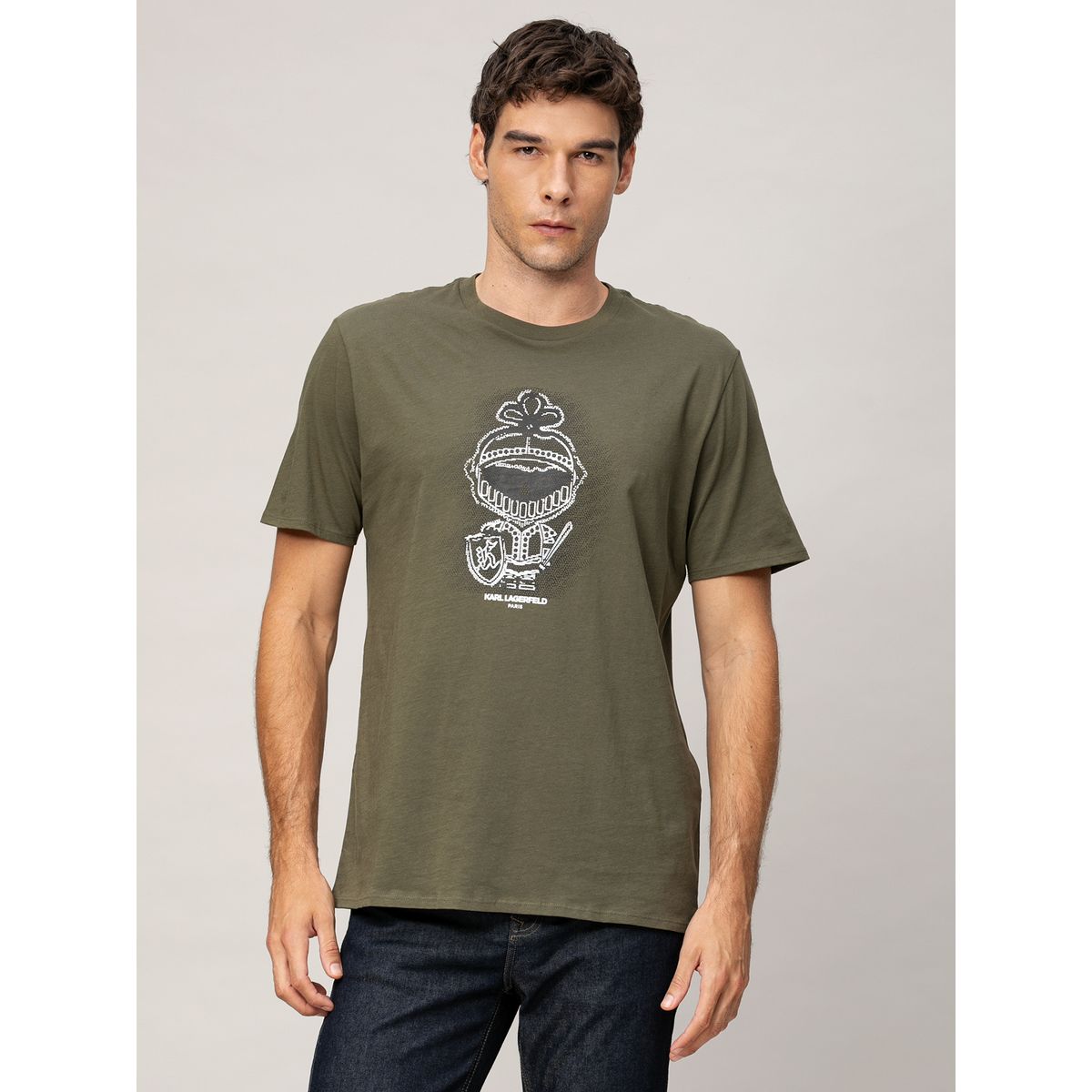 KARL LAGERFELD - Polera estampada Karl digital armor