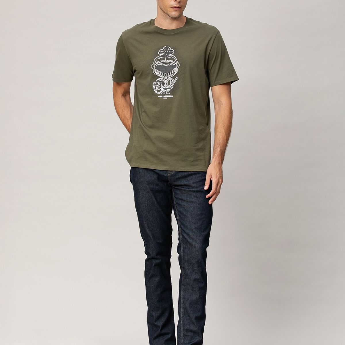 KARL LAGERFELD - Polera estampada Karl digital armor