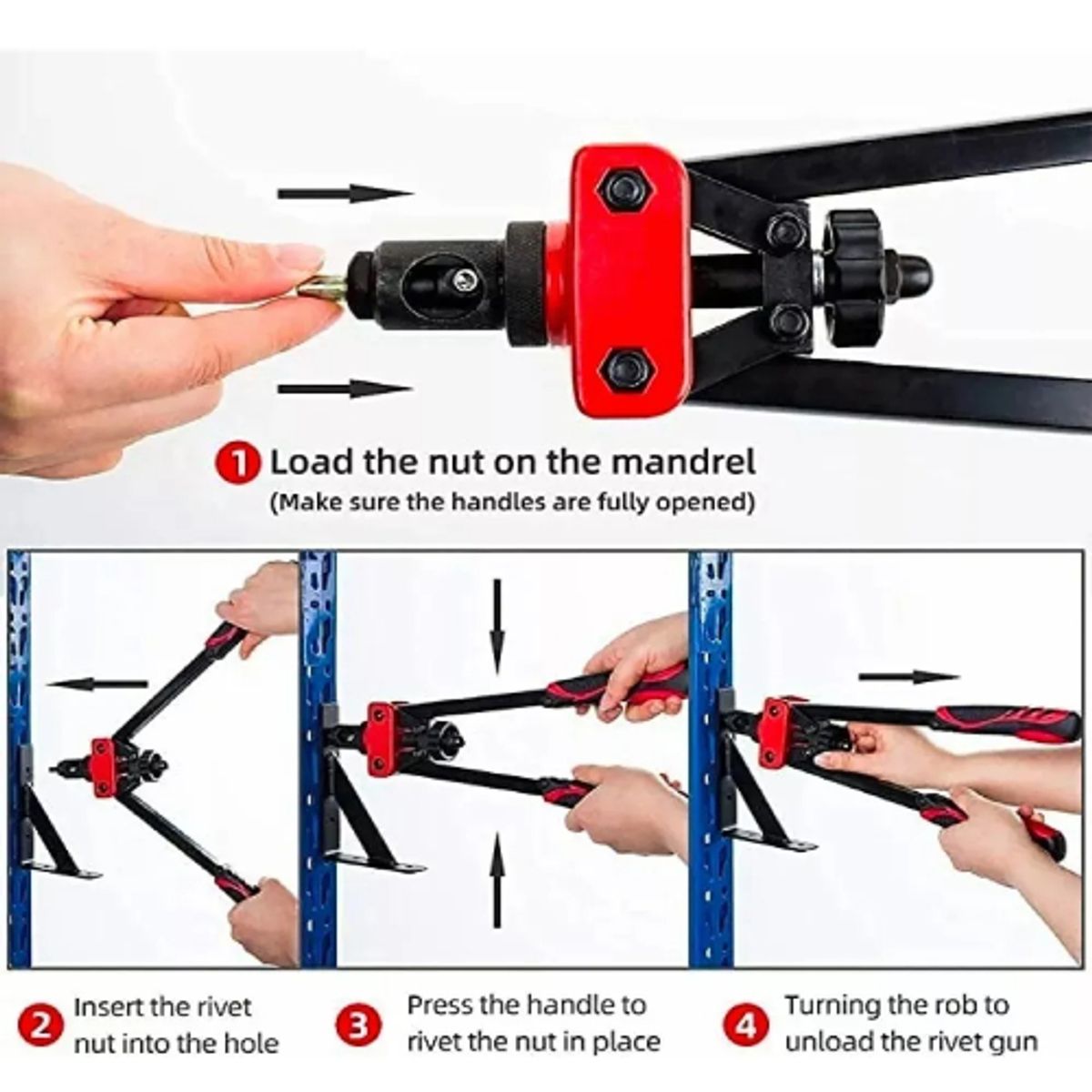 GENERICO - Remachadora Tuercas Remachadora Manual Remache Tuerca M3m10