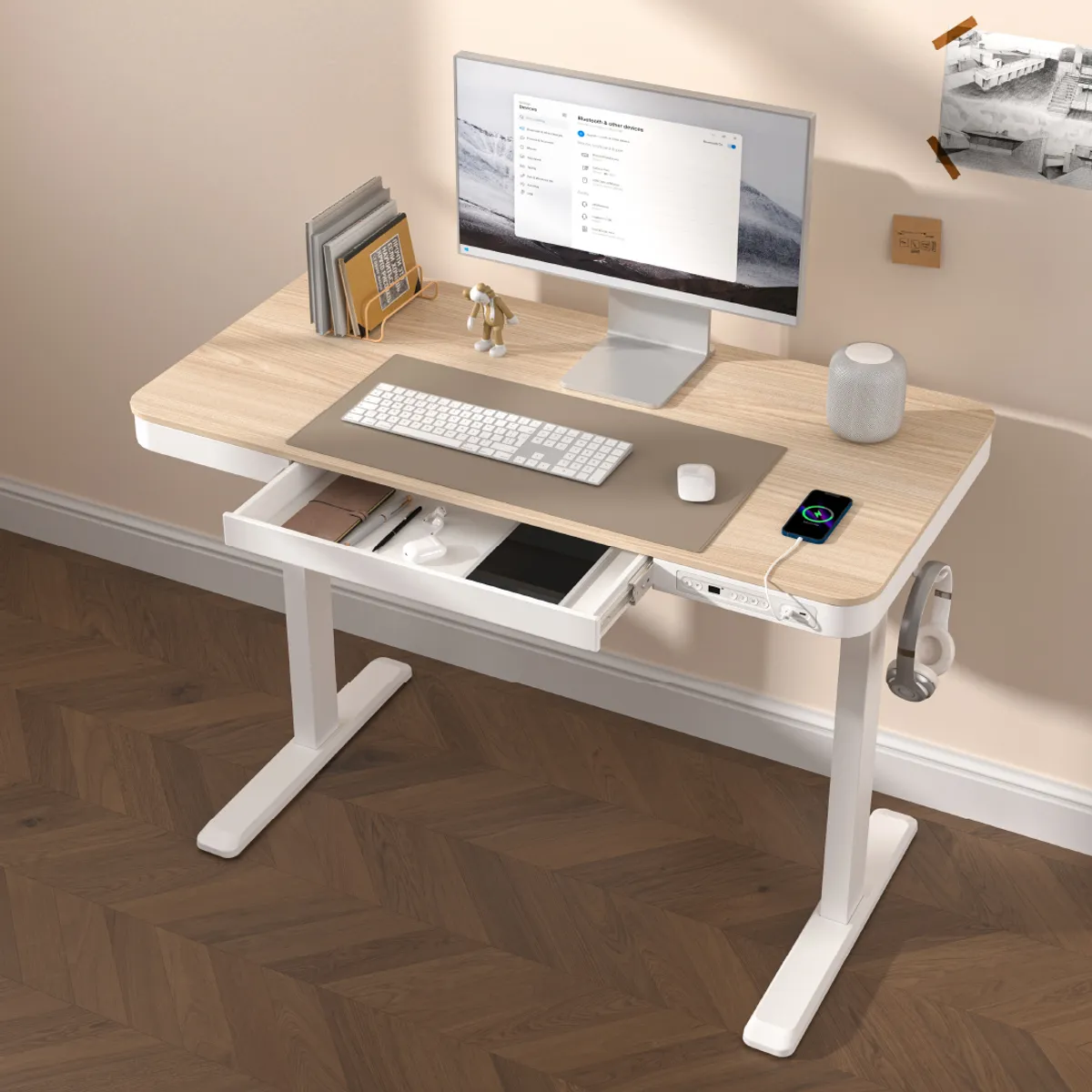 ASSEN - Escritorio Altura Regulable Eléctrico Pro 118x60cm Assen Kiosclub